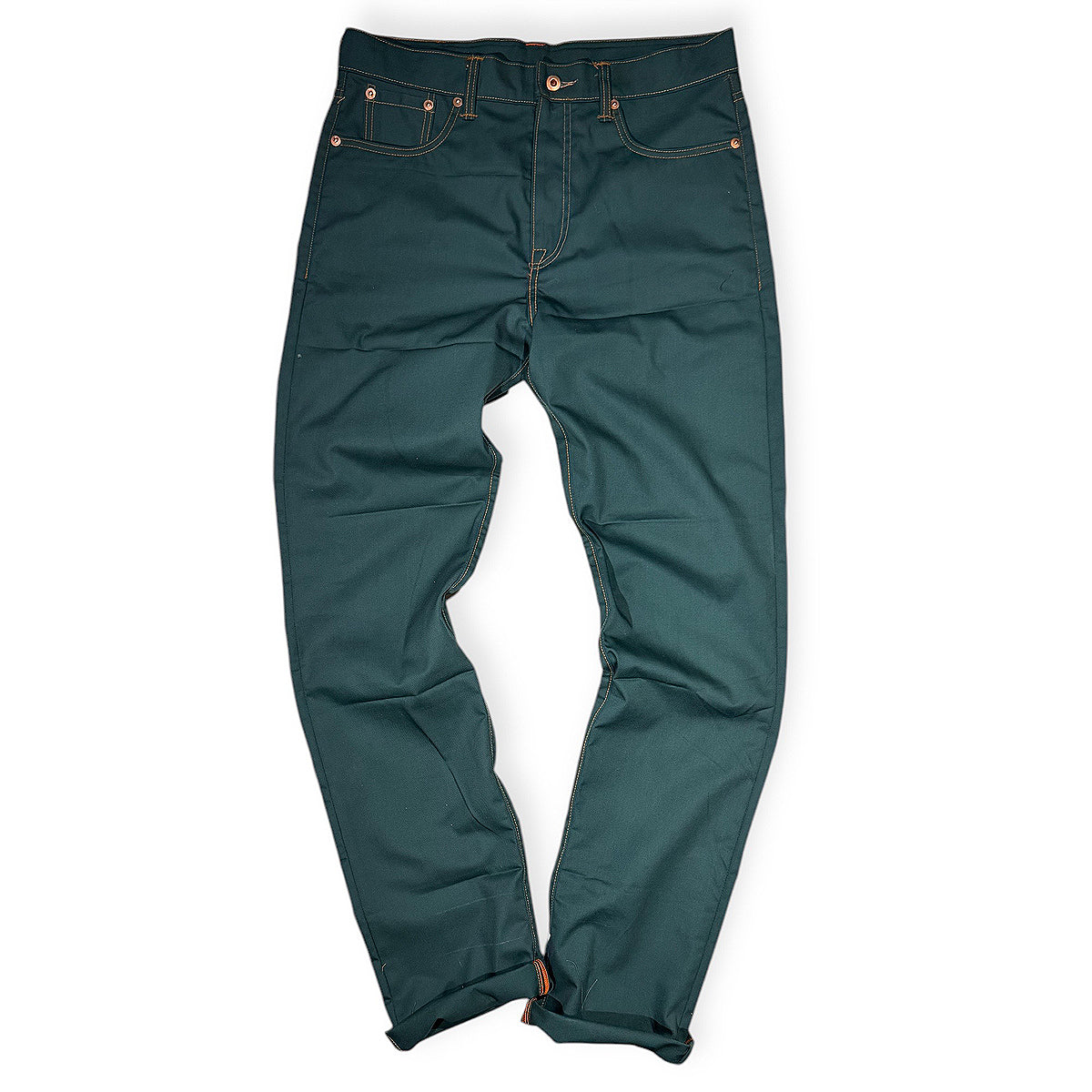 9oz 1960s Dead Stock USA 100% Cotton Twill "PERMA PRESS" Work Twill Green [Miner Fit 997]
