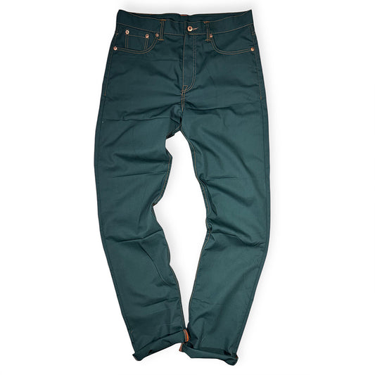 9oz 1960s Dead Stock USA 100% Cotton Twill "PERMA PRESS" Work Twill Green [Miner Fit 997]