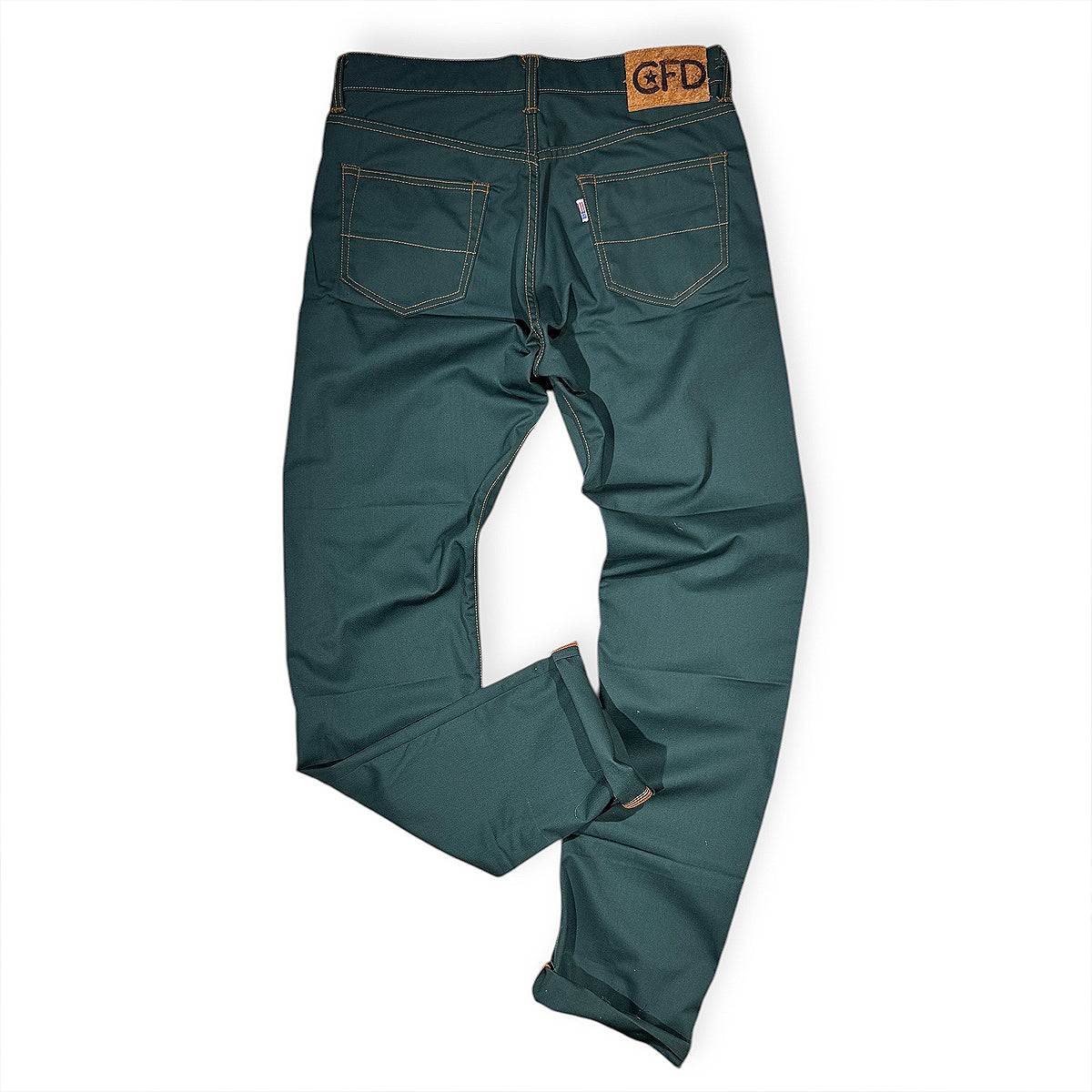 9oz 1960s Dead Stock USA 100% Cotton Twill "PERMA PRESS" Work Twill Green [Miner Fit 997]