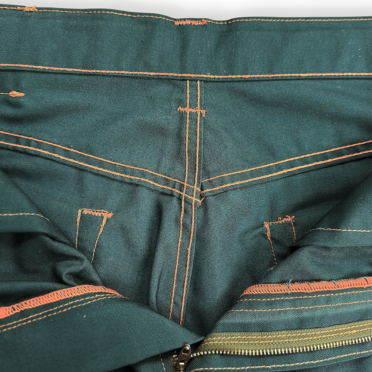 9oz 1960s Dead Stock USA 100% Cotton Twill "PERMA PRESS" Work Twill Green [Miner Fit 997]