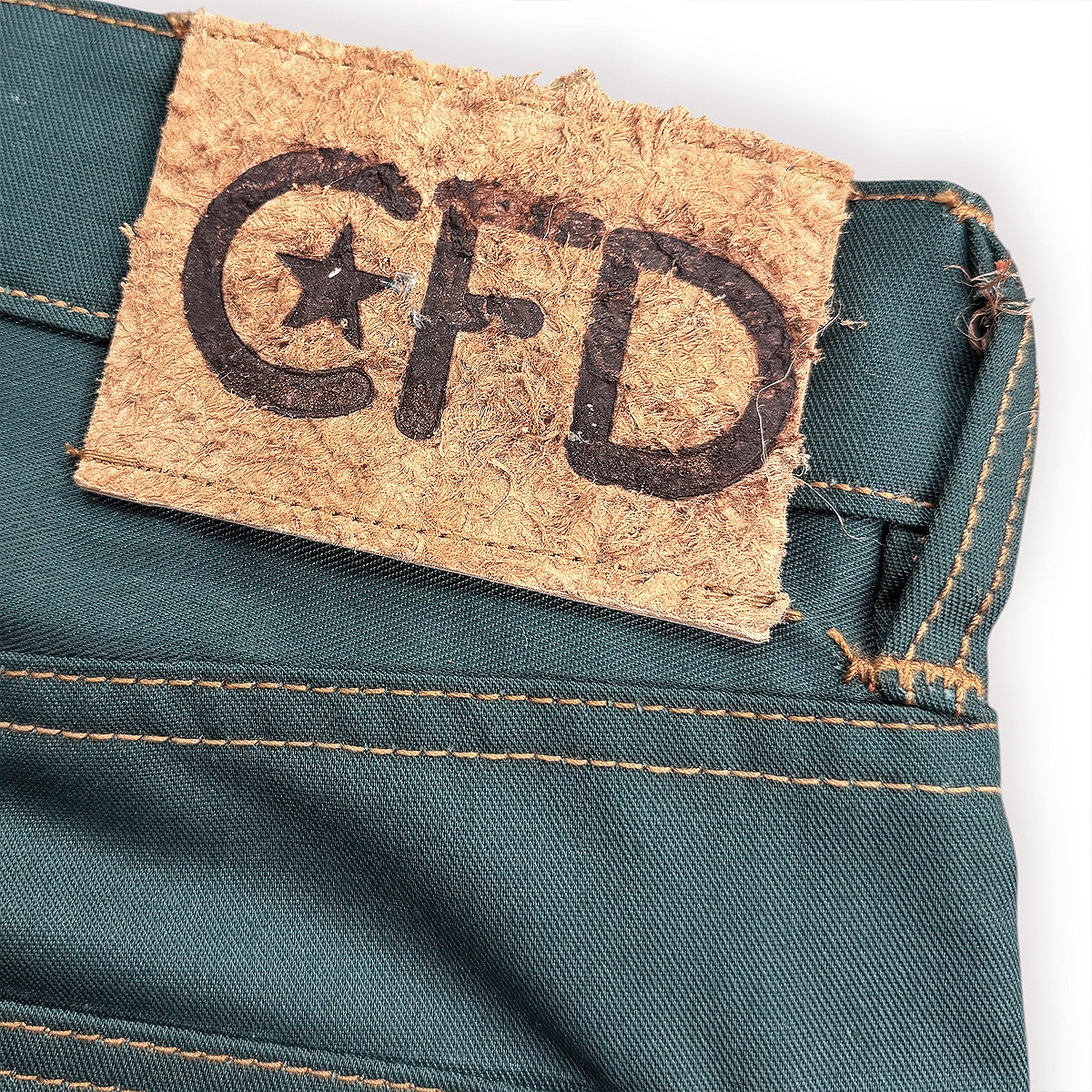 9oz 1960s Dead Stock USA 100% Cotton Twill "PERMA PRESS" Work Twill Green [Miner Fit 997]